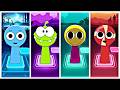 Tiles Hop - Sprunki | OC Om Nom vs OC Nom vs OC Faniper vs Normal Guy #tileshop #coffindance