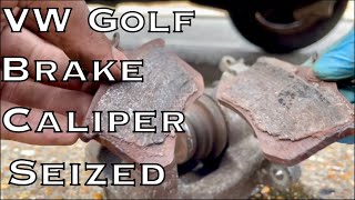 VW Golf mk5 brake caliper seized (replacement DIY)