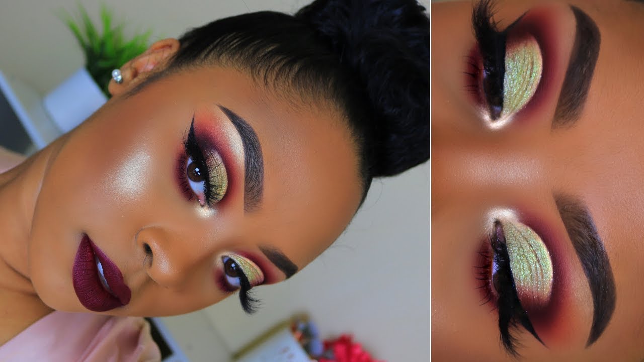 GRWM Hair + Makeup | Cut Crease + Red Lip | Holiday Makeup Tutorial