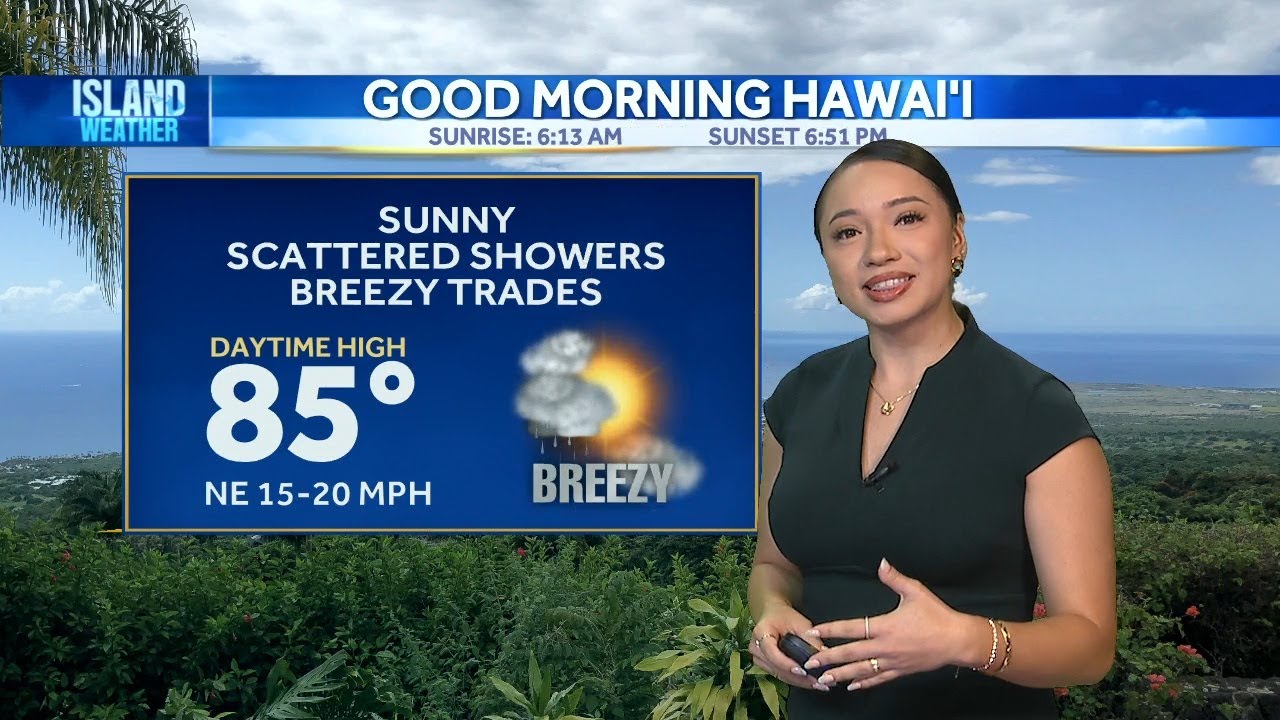 Monday Weather - Breezy winds and scattered trade showers continue ...