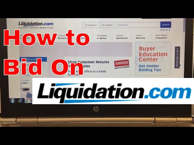 How to bid on auctions at Liquidation com 