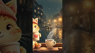 Midnight Rainy Café Lofi ☕ Chill Study Beats #shorts