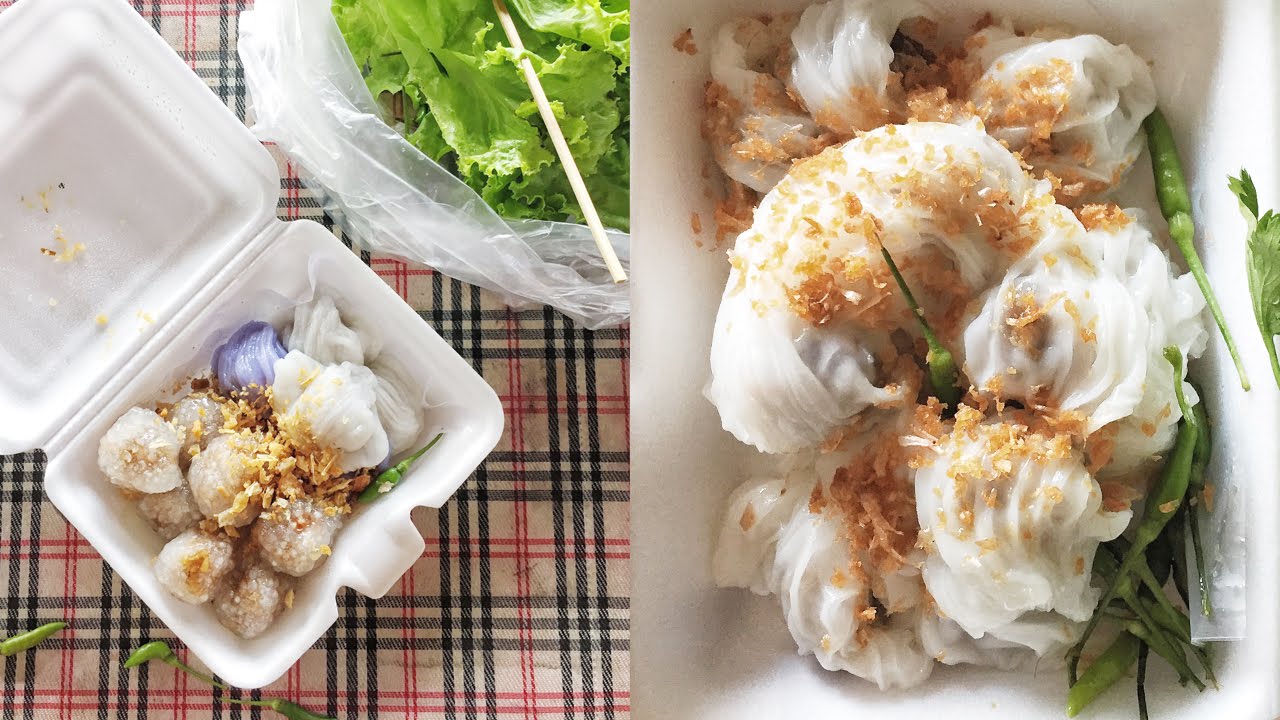 Thai Steamed Dumplings Khao Kriab Pak Moh Thailand Travel Vlog YouTube