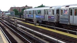 R62A 7 train bypasses 69 street with R62A 7 local