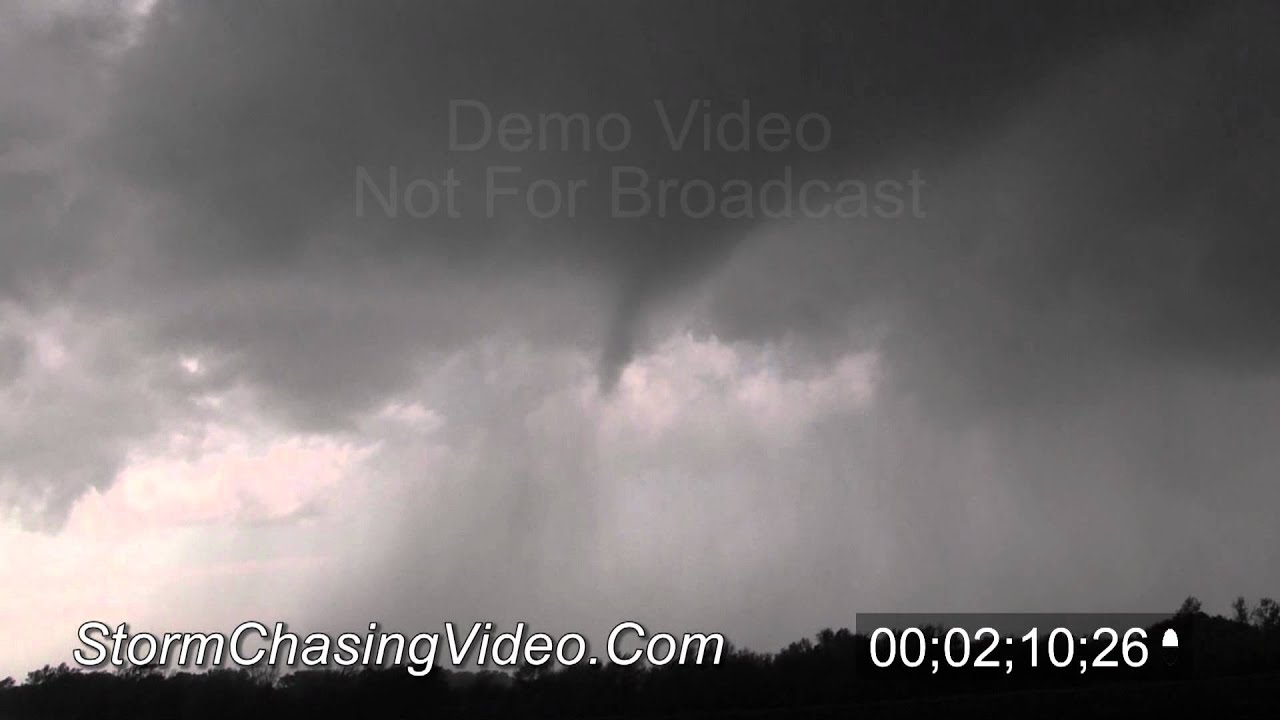 4/14/2012 Tornado near Rush Center, KS, stock footage