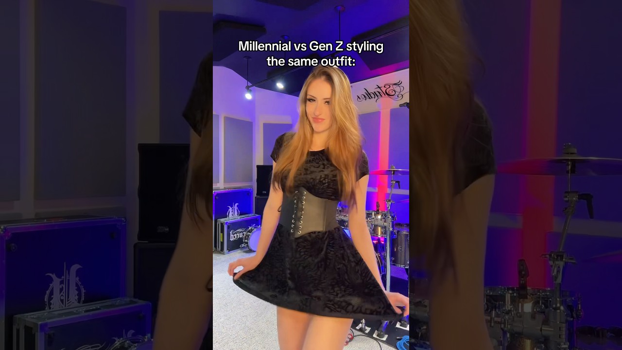 Millennial vs Gen Z styling the same outfit 💃 