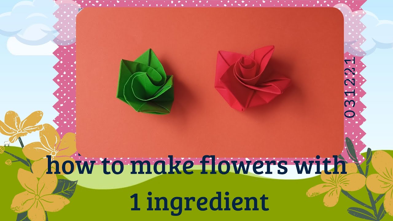 How to make origami flower Rose easy step DIY paper fold YouTube