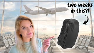 HOW TO PACK TWO WEEKS IN A PERSONAL ITEM | Everything we packed + our new packing cube company!