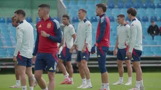SPAIN TRAINING SESSION: The Squad Train Ahead of Sunday's Euro 2024 Final Against England