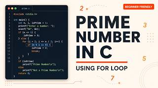 C Program to Check Prime Number Using For Loop