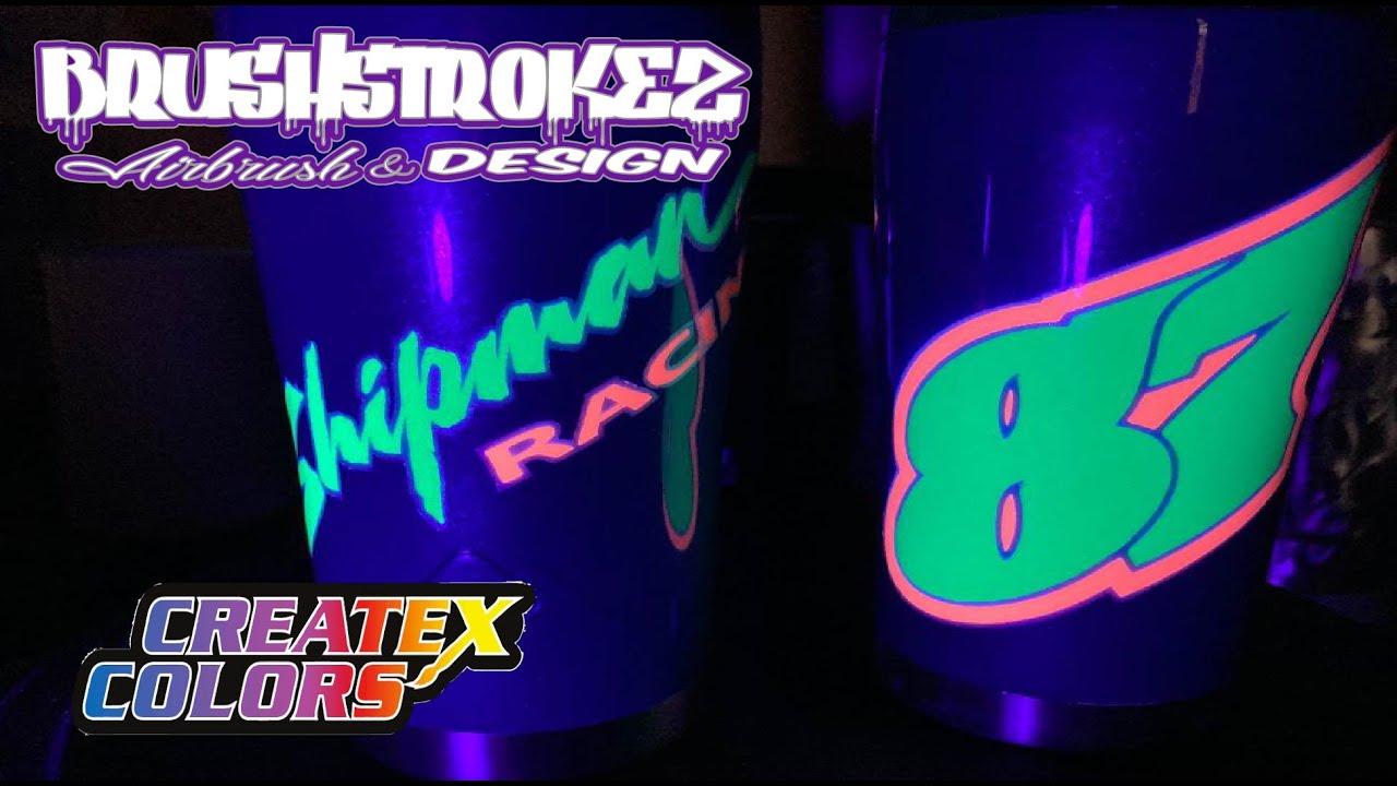 Kustom UV Glow TumblerZ done with Createx- BrusHstroKeZ - YouTube