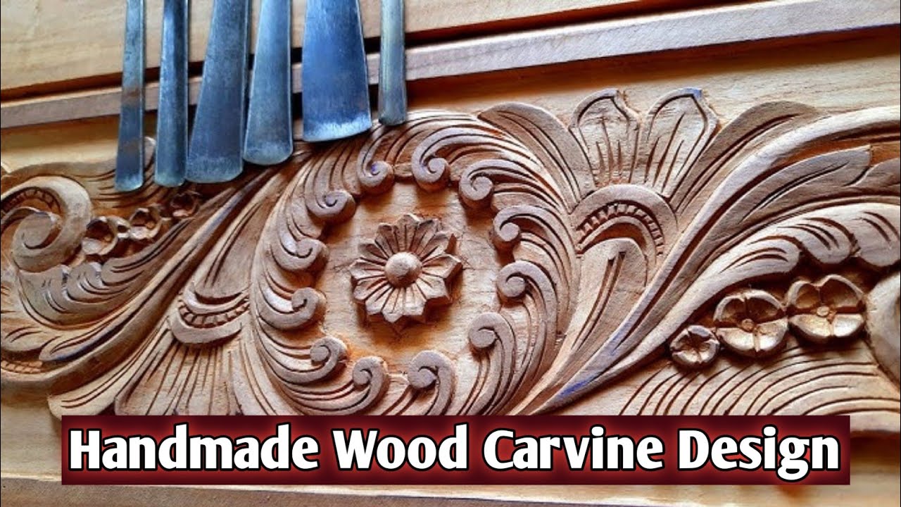 Hand Made Wood Craft Design Tutorial Part-1 | Wood Carving for ...