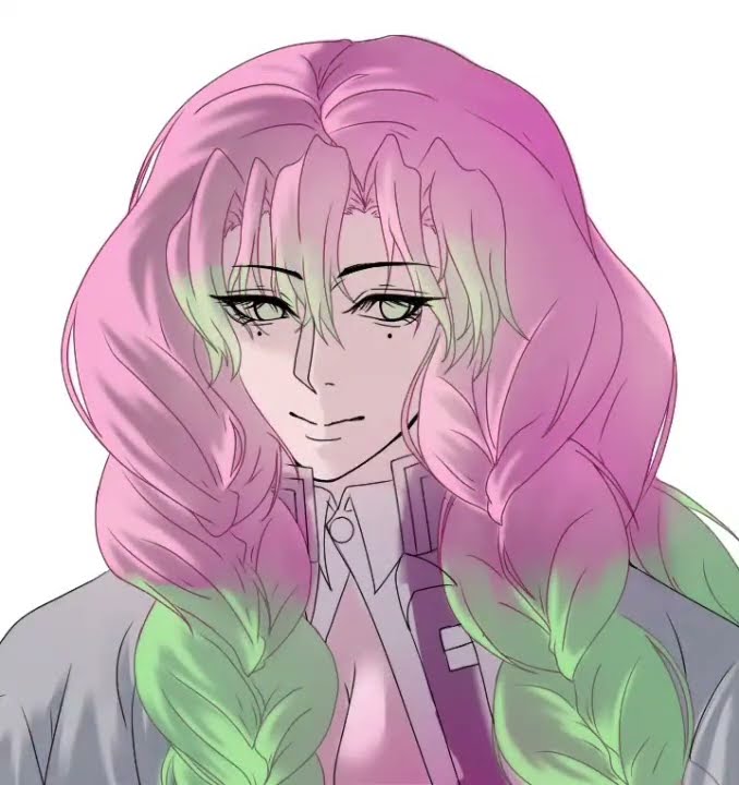 Her hairstyle took me hours to redraw #kimetsunoyaiba #anime #kny #mitsuri #demonslayer #art