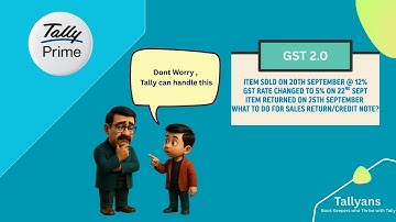 GST Rate Change: How to Handle Credit Notes in TallyPrime | Sales Return After Tax Reduction