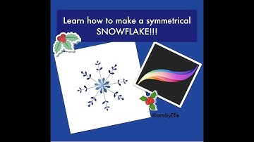 LEARN how to make a SYMMETRICAL snowflake on procreate!