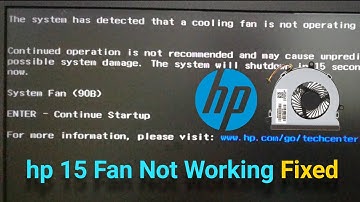 The System Has Detected That A Cooling Fan Is Not Operating Correctly | HP Fan Error 90B Fixed