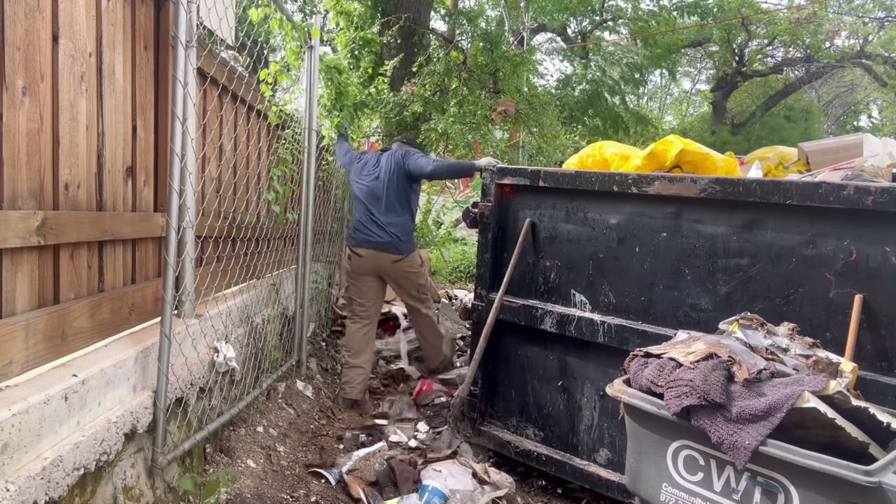 Construction site cleanup in Dallas, Texas!!