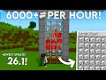 NEW UPDATED Minecraft Java 26.1 IRON FARM TUTORIAL | 6000 Iron Per Hour (Easy)