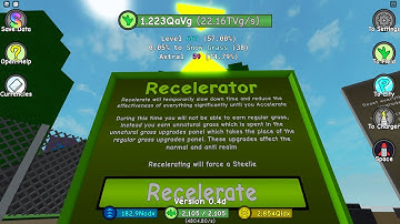 unlocking the recelerator in grass cutting incremental