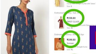 Ajio Rs. 135 Kurta Kurtis Live Nowlive Order Palced