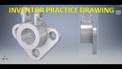 Autodesk Inventor Practice Drawing tutorial || Inventor 3d Drawings || Inventor Tutorials || 3d Cad