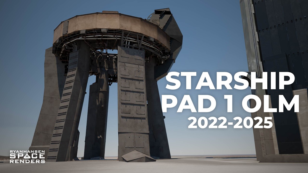 Starship Pad 1 Orbital Launch Mount | 2022-2025 3D Render Compilation