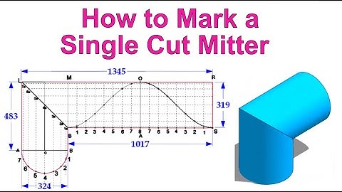 Pipe  Single cut miter bend layout piping tutorial