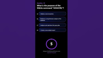 What is the purpose of the SQLite command ANALYZE
