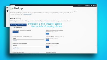 Huong dan Backup tren Cpanel