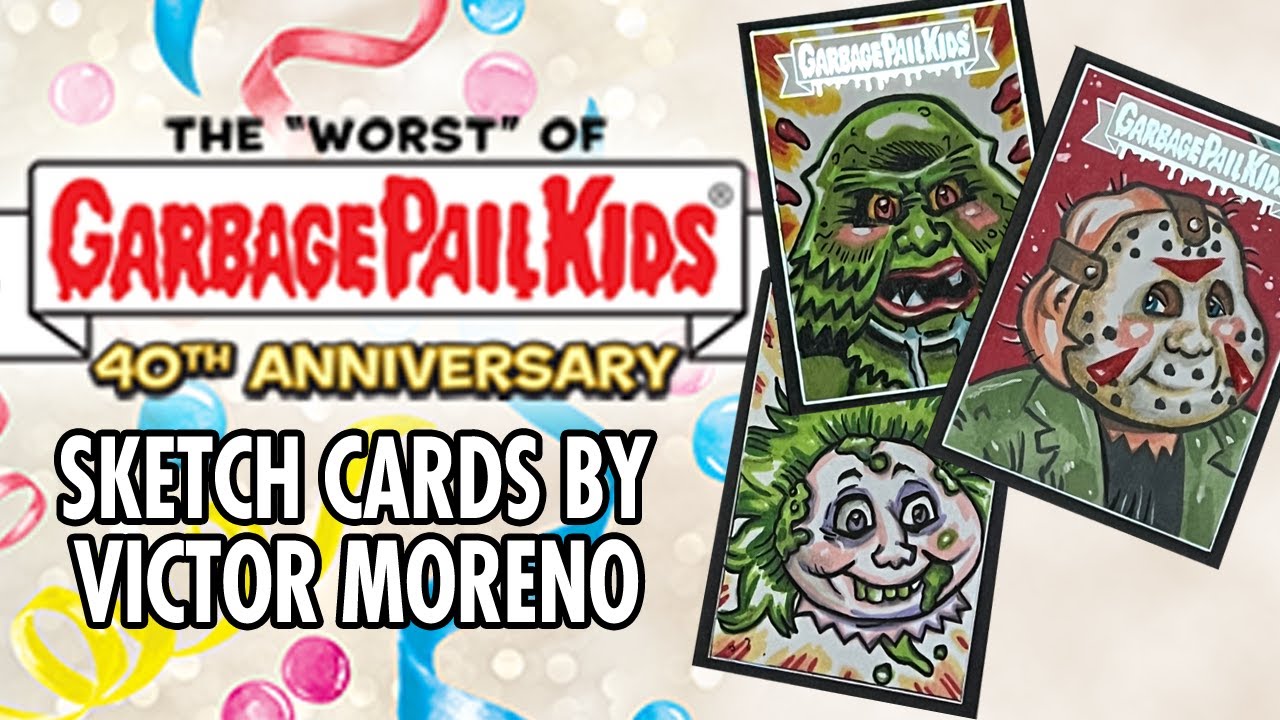 Topps GPK 40th Anniversary Worst of GPK Sketch Cards by Victor
