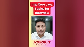 Core Java Important Topics For Interview