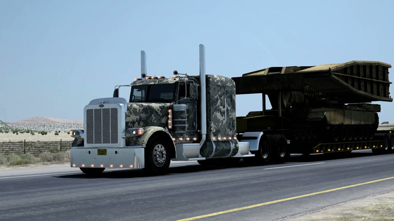 Transporting M104 "Wolverine" Albuquerque to Dalles, ATS 1.41 and Military Cargo Pack By Jazzycat