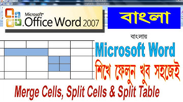 Merging And Splitting Table Cells In Microsoft Office Word Tables