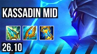 KASSADIN vs ZED (MID) | Good KDA: 12/1/4 | KR Master | 26.10