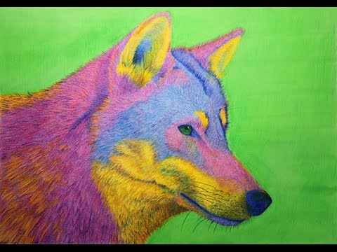 How To Draw A Wolf Animal Drawing 色鉛筆 パステル リアルなオオカミの描き方 Youtube