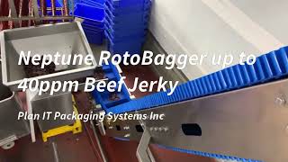 Plan It Packaging Systems Rotobagger Pre Made Pouch Machine For Beef Jerky With 14 Multihead Weigher