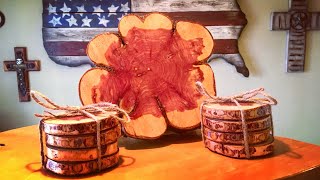 How To Make Cedar Wood Coasters & Centerpieces | Plus Giveaway!!