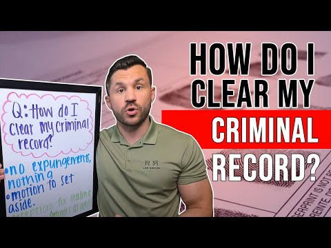 Video: How To Clear A Criminal Record