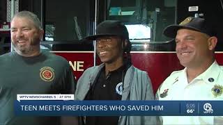 15-year-old meets heroes who saved him from Fort Pierce fire