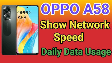OPPO A58 Show Daily Data Usage kaise kare | How To Show Daily Data Usage Setting In OPPO A58