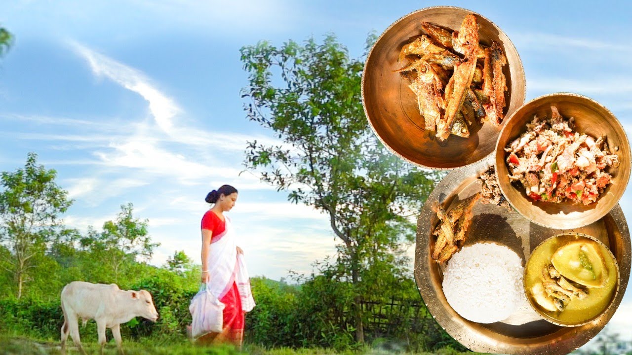 দিনটোৰ সুন্দৰ আৰম্ভণিৰে সোৱাদভৰা এসাঁজ । taste of small fishes ।