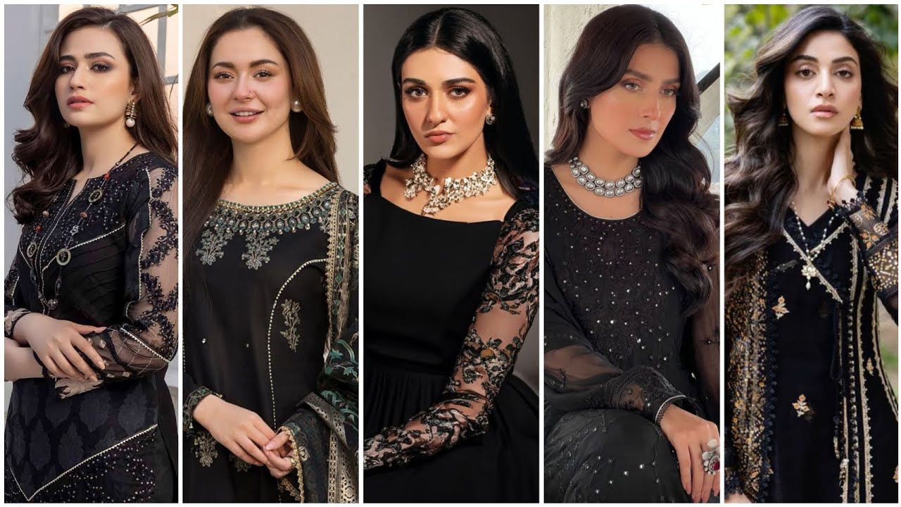 All Pakistani Actresses In Black🖤 Dress👗/pakistani actress/actresses black🖤 dress👗/MS Queen 