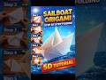 DIY SAILBOAT ORIGAMI STEP BY STEP FOLDING | PAPER SAILBOAT Kağıttan Yelkenli। #shots #diycrafts