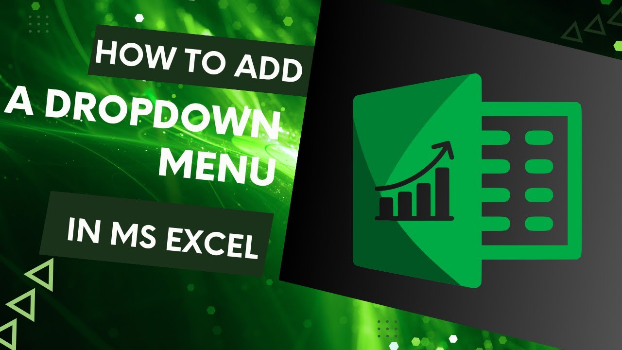 Creating Dropdown Menu in Excel - YouTube