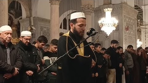 تلاوة من سورة القصص من صلاة العشاء في مسجد بني أمية الكبير بدمشق ، المقرئ عمر حلاق..