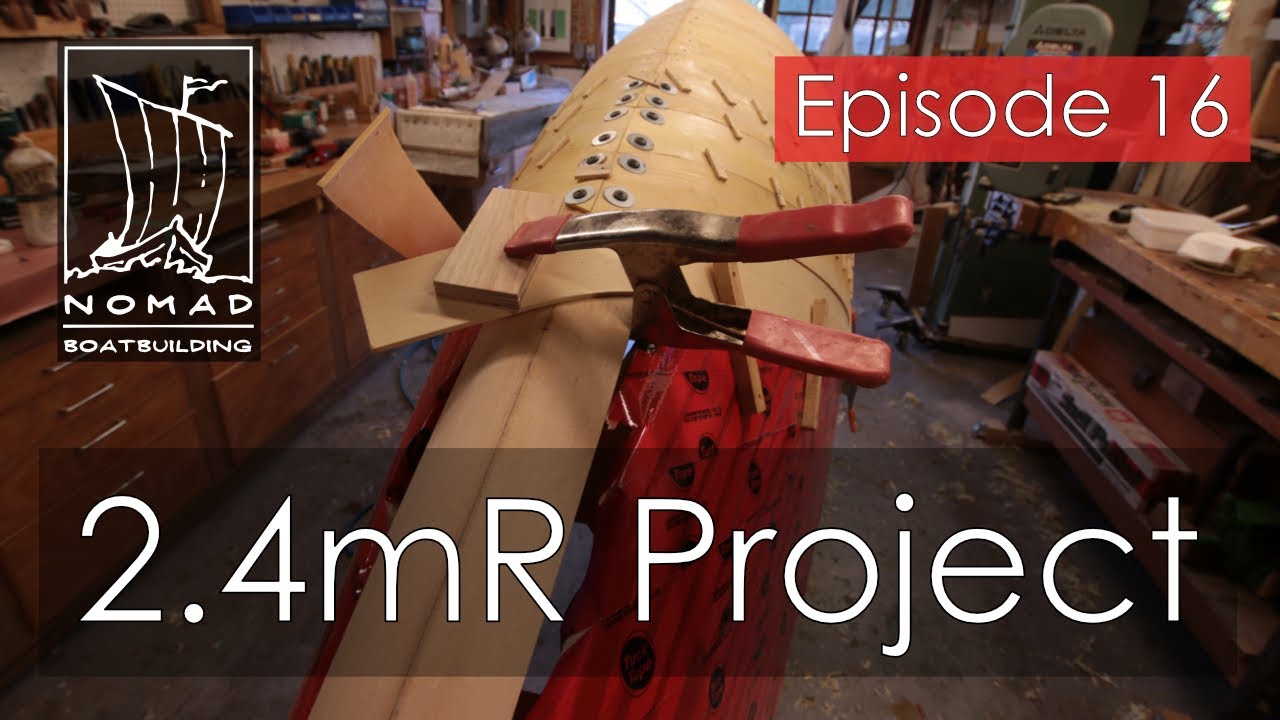 International 2.4mR Sailboat Project - Episode 16 - Finishing the first layer of planking