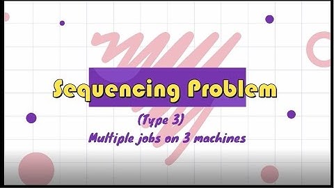 Sequencing Problem of N Jobs on 3 Machines in Operations Research [HINDI] | With Solved Example
