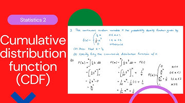 The Cumulative Distribution Function (Edexcel IAL S2 4.2)