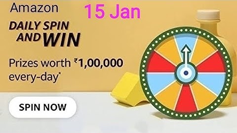Amazon Daily Spin And Win Quiz Answers Today | 15 January 2022 | Daily QuizTime