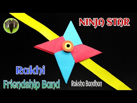 Ninja Star Blade Rakhi | Friendship Band  - Raksha Bandhan| DIY | Tutorial | Origami | राखी - 768